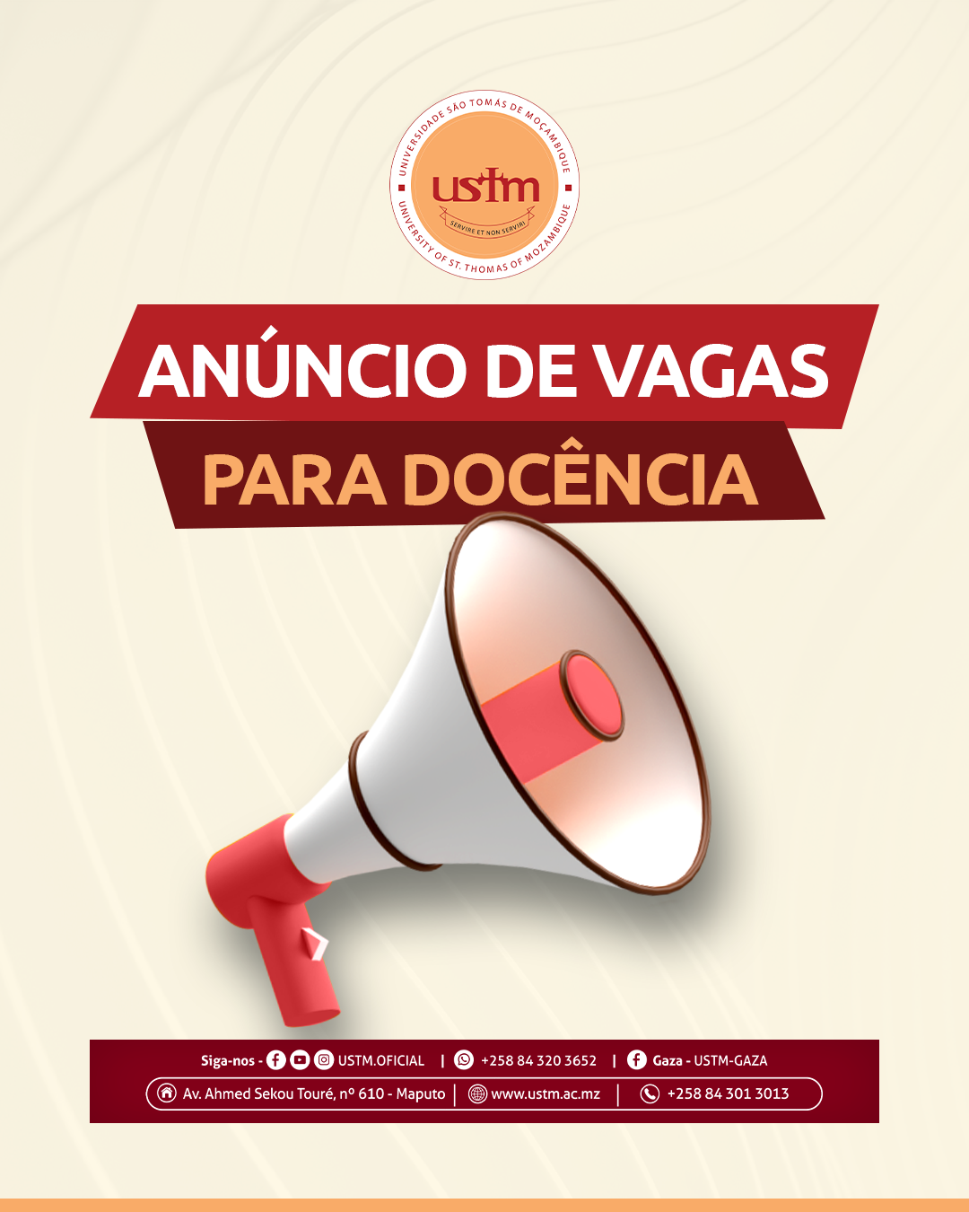 ANÚNCIO DE VAGAS  