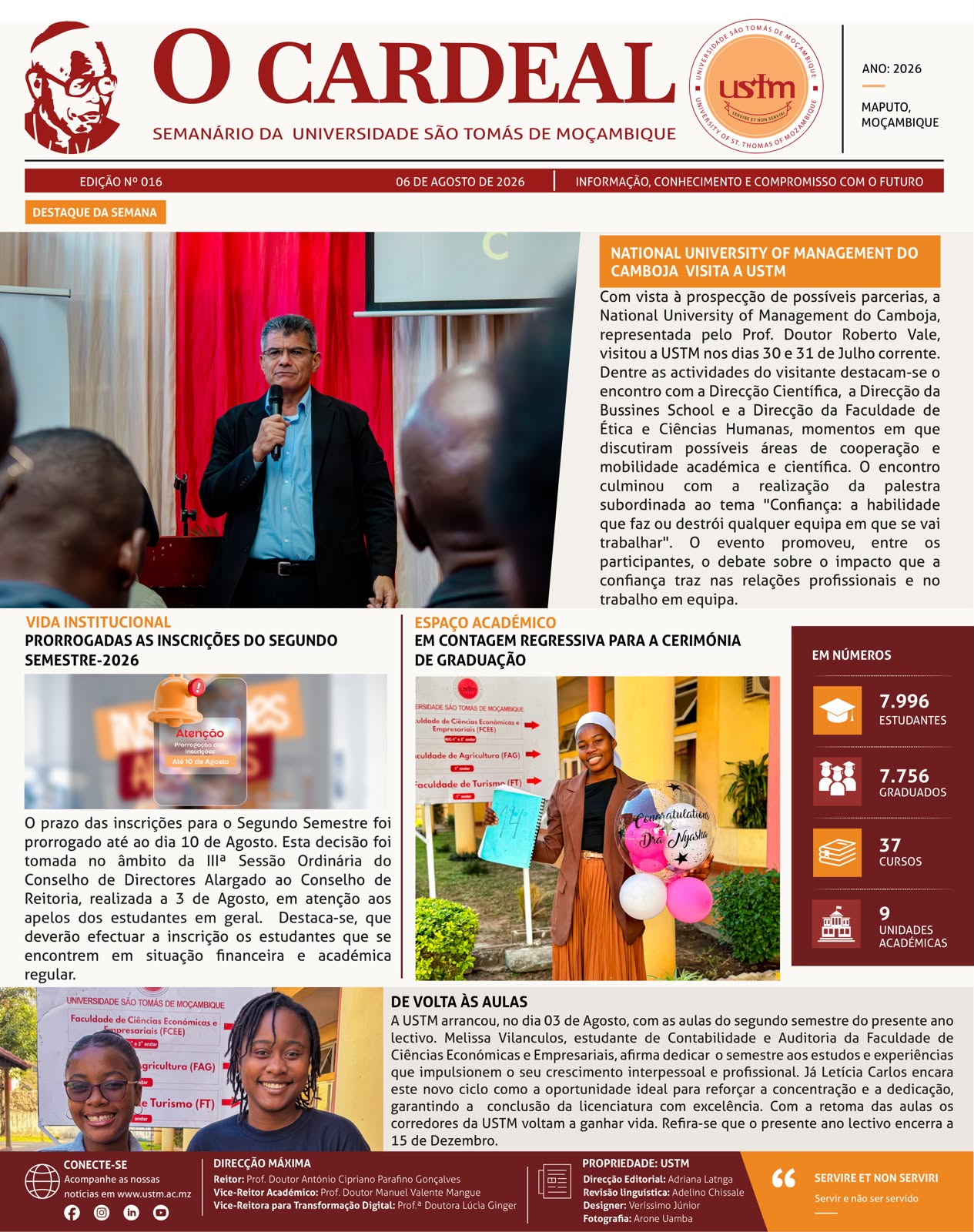 Já está disponível a mais recente edição de "O Cardeal", o semanário que compila os grandes marcos da nossa comunidade académica:      