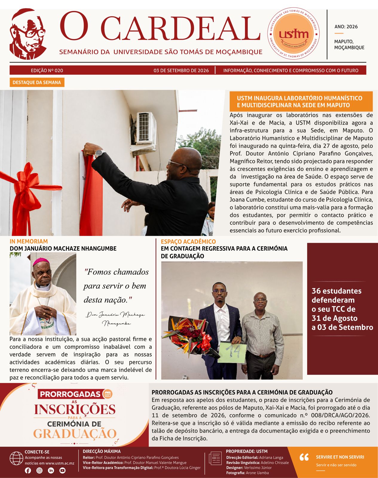 Já está disponível a Vigésima edição de "O Cardeal", o semanário que compila os grandes marcos da nossa comunidade académica:      